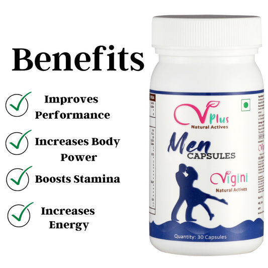 Vigini Sexual Power Testosterone Booster Capsules Men, 30 Capsules
