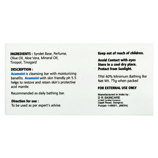 Acumoist Syndet Bar, 75gm