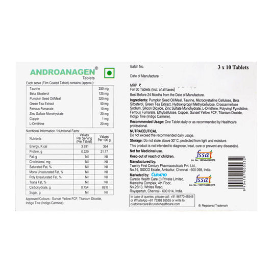 Androanagen, 10 Tablets