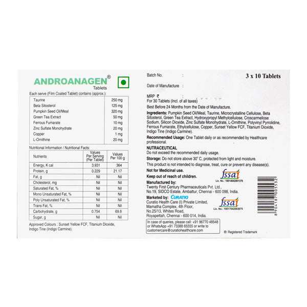 Androanagen, 10 Tablets