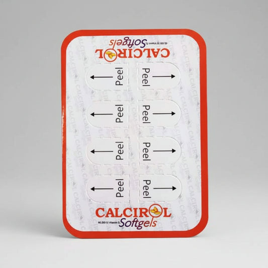 Calcirol 60000 IU Vitamin D3 Softgels, 8 Capsules