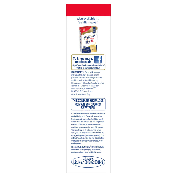 Ensure High Protein Chocolate Flavour Refill, 200gm