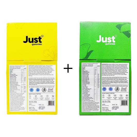 Just Gummies Biotin and Multivitamin Gummies Combo Pack