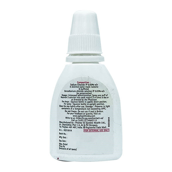 Nasivion S Saline Nasal Spray, 10ml