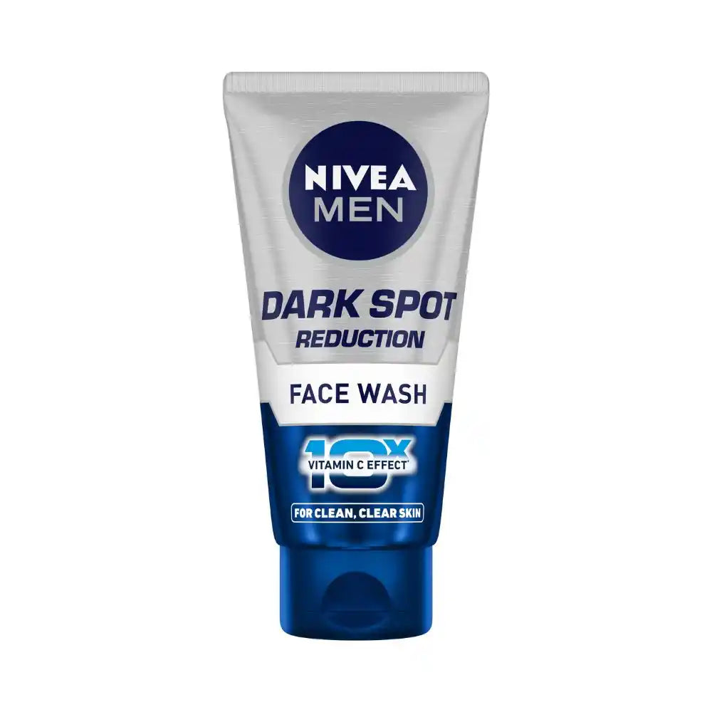 Nivea Men Dark Spot Reduction Face Wash tube on a white background