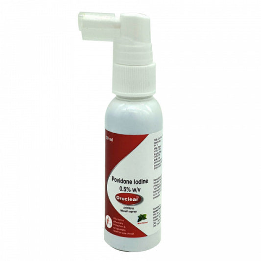 Oroclear Povidone Iodine 0.5% w/v Mouth Spray, 50ml