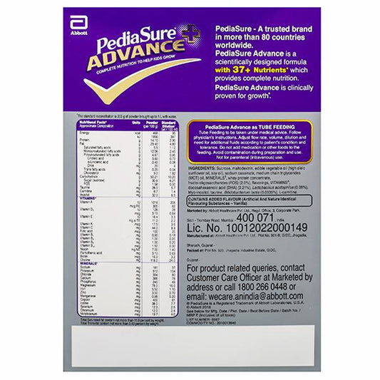 PediaSure Advance Plus Vanilla Delight Refill Pack, 400gm