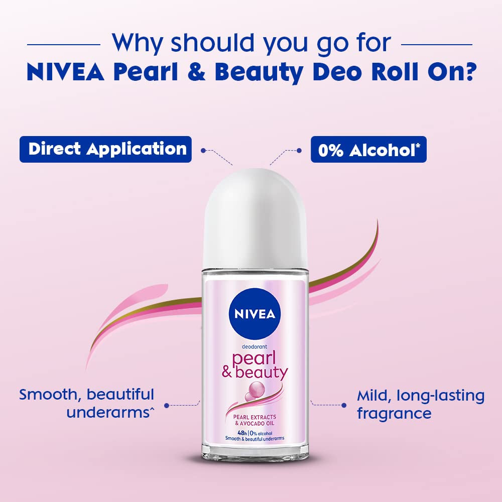 Nivea Pearl Beauty Roll On, 50ml