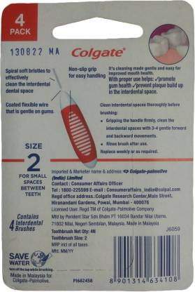 Colgate Interdental Brush 2mm, 4s