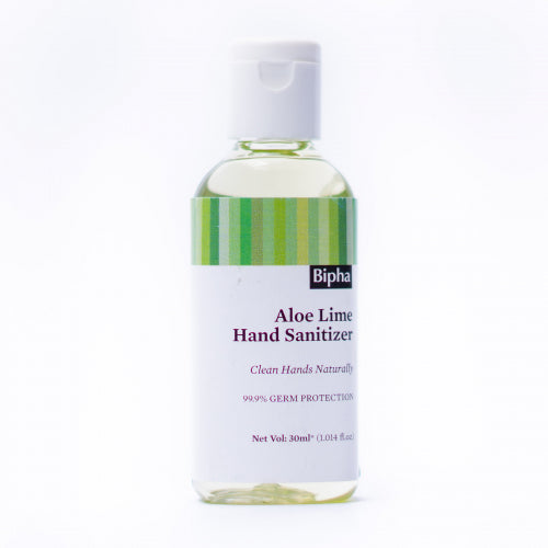 Bipha Ayurveda Aloe Lime Hand Sanitizer Liquid, 30ml