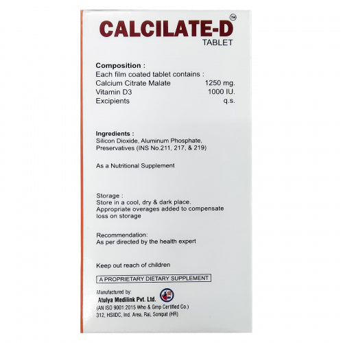 Calcilate D, 10 Tablets
