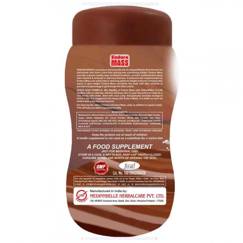 Endura Mass Chocolate Flavour, 500gm