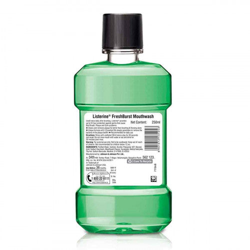 Listerine Fresh Burst Mouthwash, 250ml