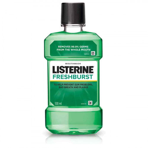 Listerine Fresh Burst Mouthwash, 500ml