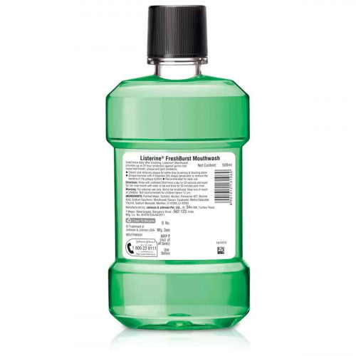 Listerine Fresh Burst Mouthwash, 500ml