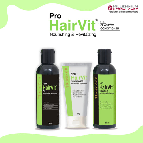 Millennium Herbal Care Pro HairVit Anti Hairfall Kit -Oil, 100 ml + Conditioner, 60gm + Shampoo, 100ml