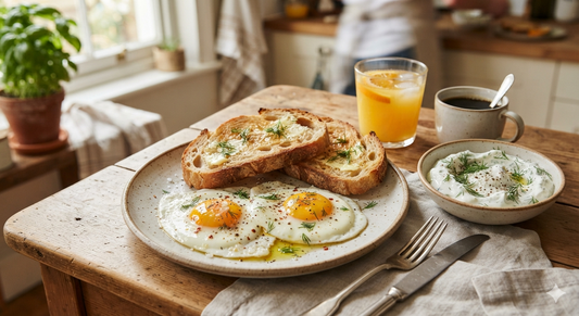 Power-Packed Sourdough Toast with Runny Eggs and Herbed Curd