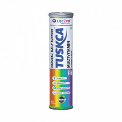 TUSKCA Multiviatmin Effervescent Blueberry Flavor, 20 Tablets