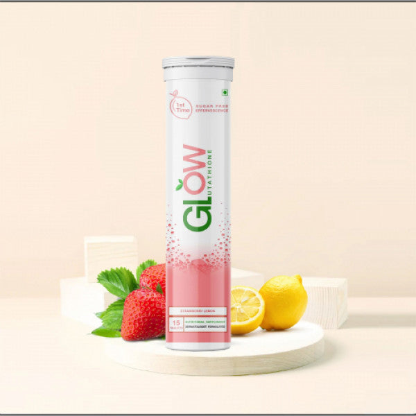 Glowglutathione Strawberry And lemon Effervescent, 60 Tablets