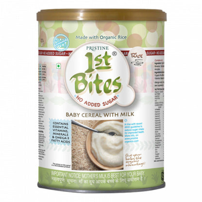Pristine 1st Bites Organic Rice Baby Cereal, 400gm (No Added Sugar)