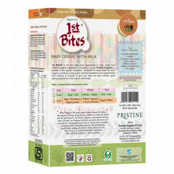 Pristine 1st Bites Organic Millets Baby Cereal Stage 3, 300gm
