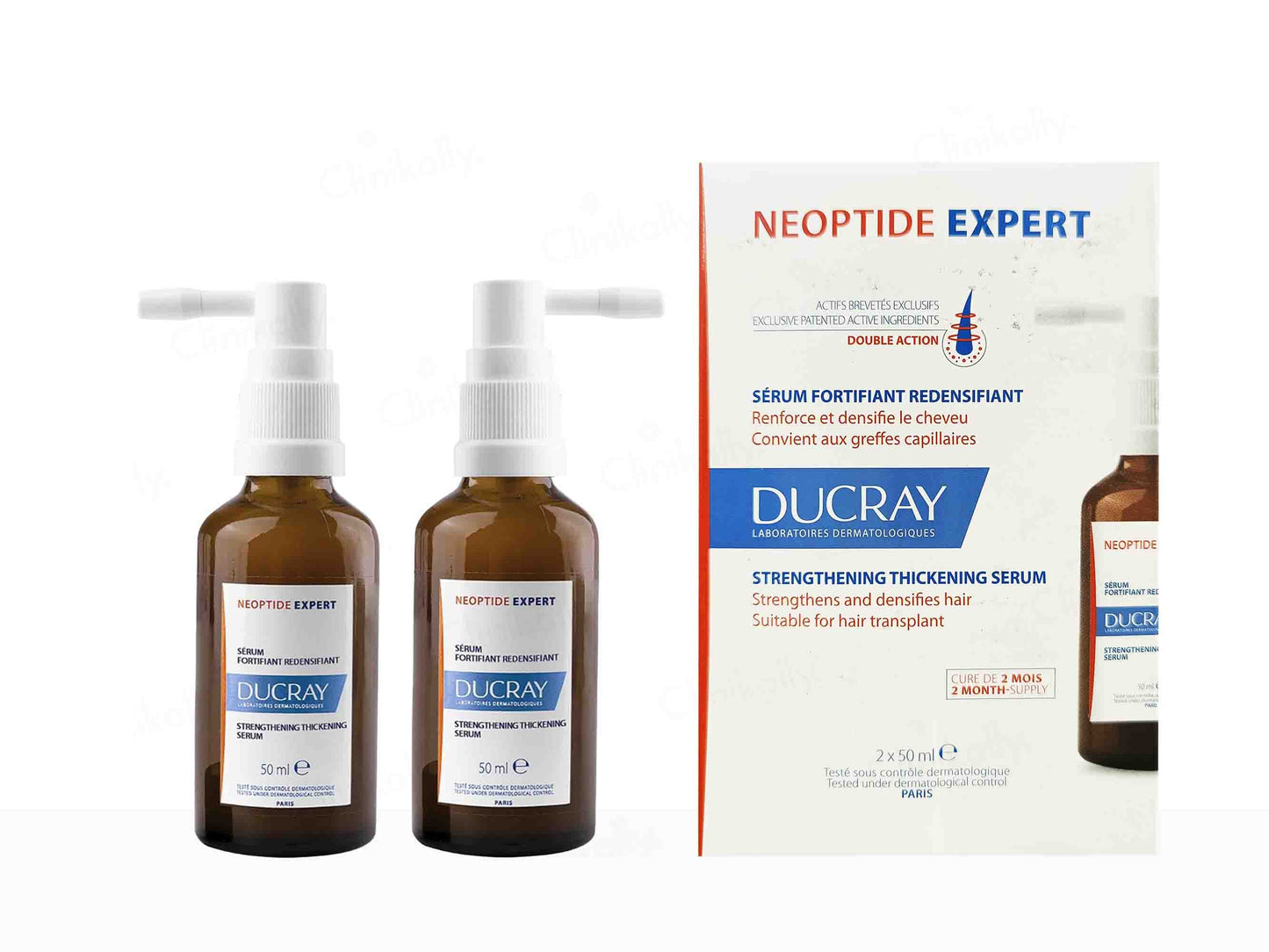 مصل Ducray Neoptide Expert لتقوية سماكة البشرة، 2 × 50 مل