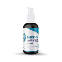Bake 1% Retinol Anti Aging Face Serum with Multi Peptides Advanced Strength for Skin Cell Regenration & Repair, 30ml