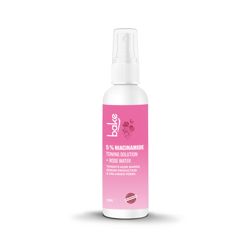 Bake 5% Niacinamide Toner For Combination & Oily Skin | Targets Acne Marks, Oil Production & Enlarged Pores for Glowing Skin, 100ml