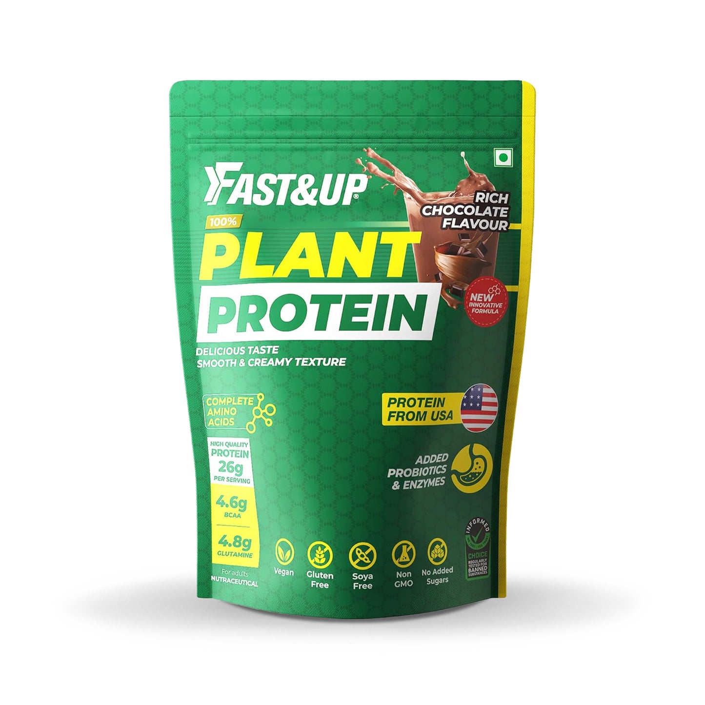 Fast&Up Plant Protein Isolate Post Workout (Chocolate), 1.35kg