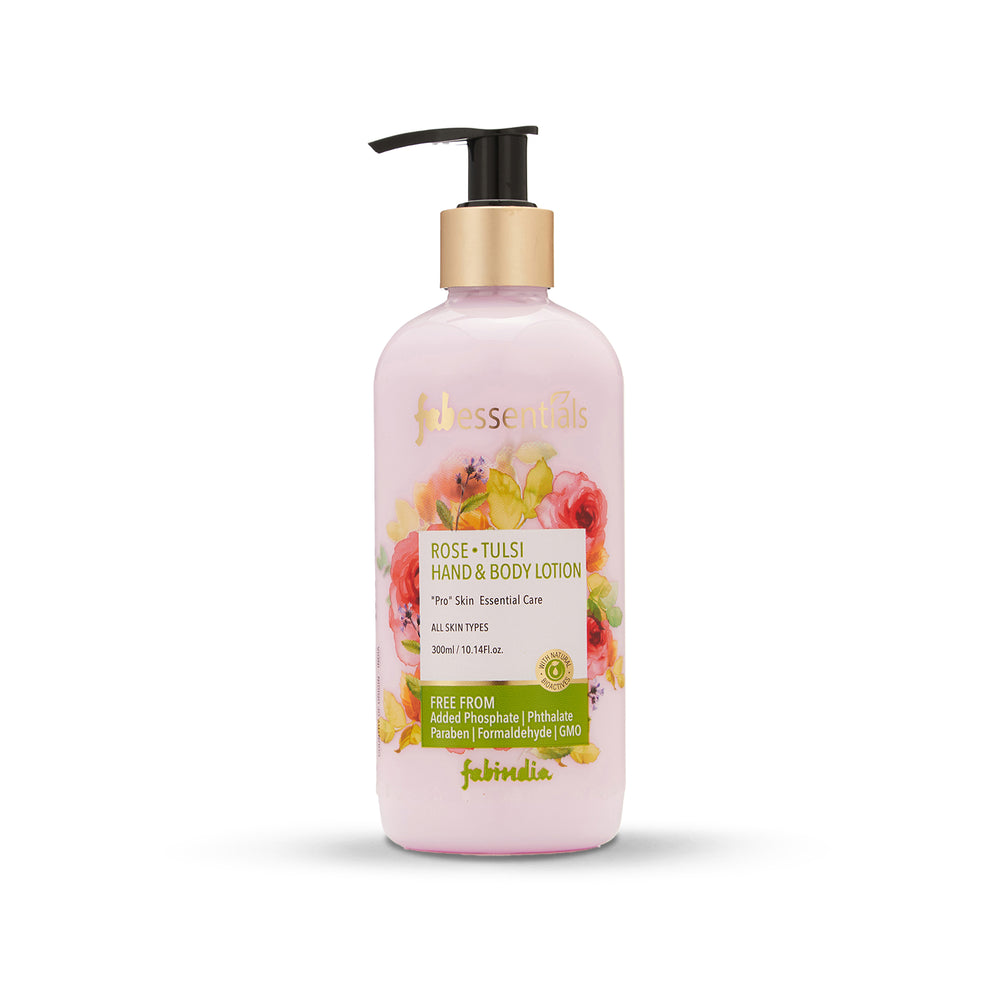 Fabessentials Rose Tulsi Hand & Body Lotion, 300ml