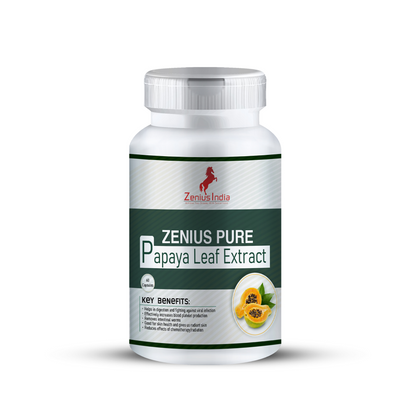 Zenius Pure Papaya Leaf Extract Capsule, 60 Capsules