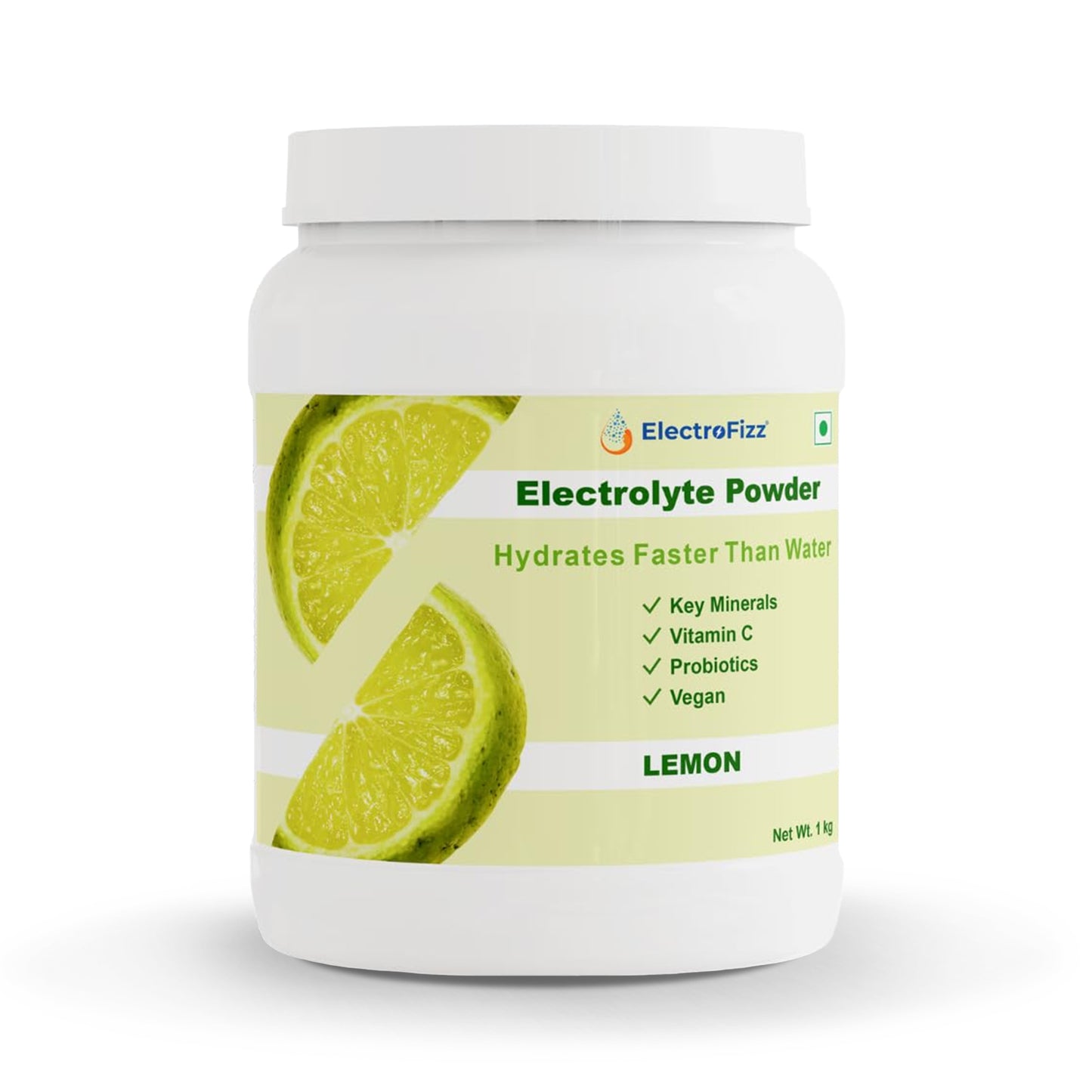 ElectroFizz Instant Hydration Energy Drink Powder Lemon Flavour, 1Kg Jar Pack