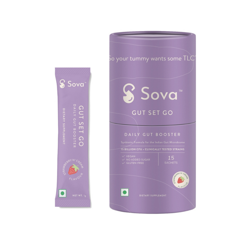 Sova Gut Set Go Daily Gut Booster, 15 Vegan Sachets