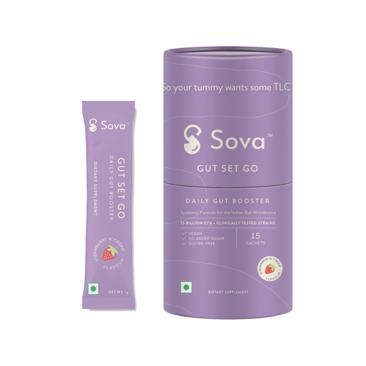Sova Gut Set Go 每日肠道增强剂，15 袋纯素小袋