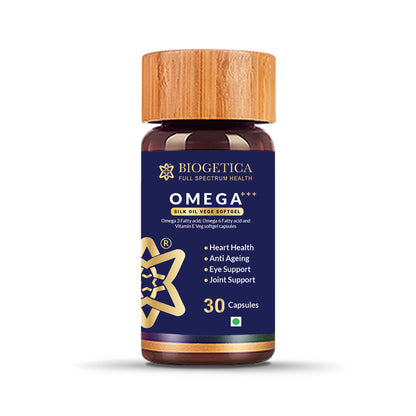 Biogetica Omega+++ 素食软胶囊，30 粒胶囊（18.64 卢比/粒）