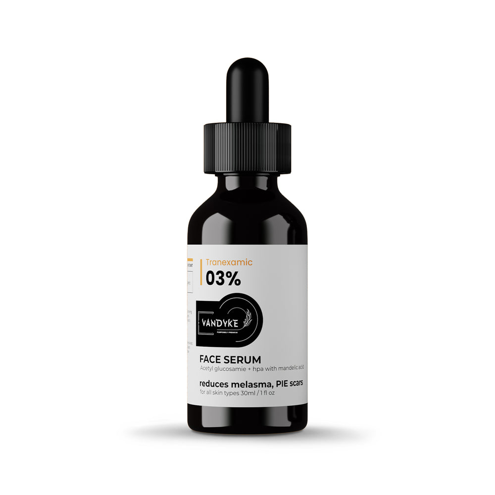 Vandyke 03% Tranexamic Serum untuk Melasma, Parut Jerawat, Pigmentasi Wajah Serum, 30ml