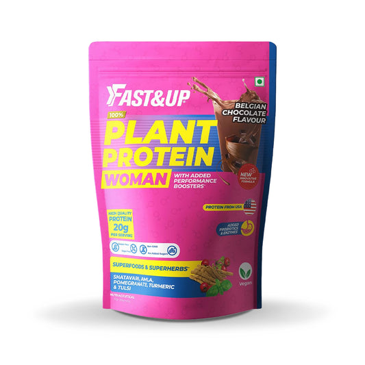 Fast&amp;Up 女士植物蛋白和超级食品巧克力，450 克