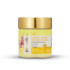Fabessentials Turmeric Saffron Marigold Face Mask with Kaolin & Bentonite Clay, 100gm