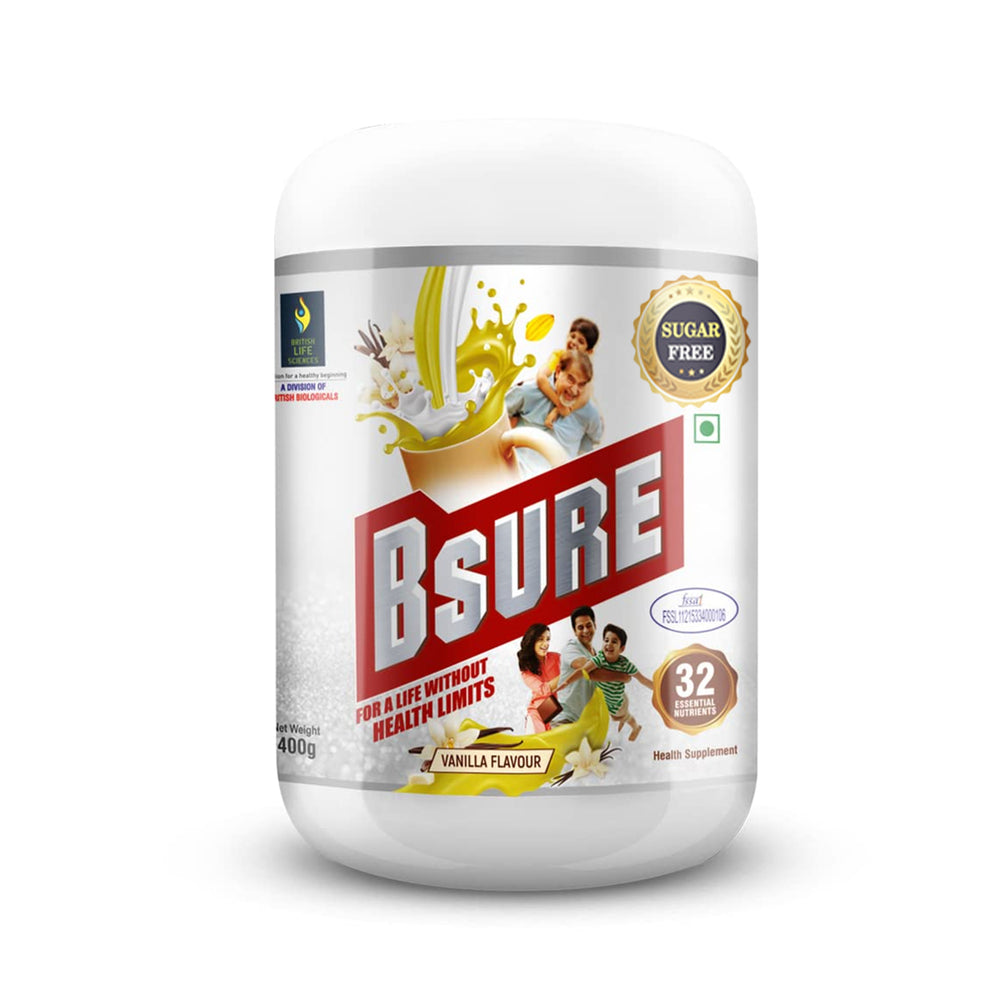 Bsure Vanilla Flavour Sugar Free, 400gm