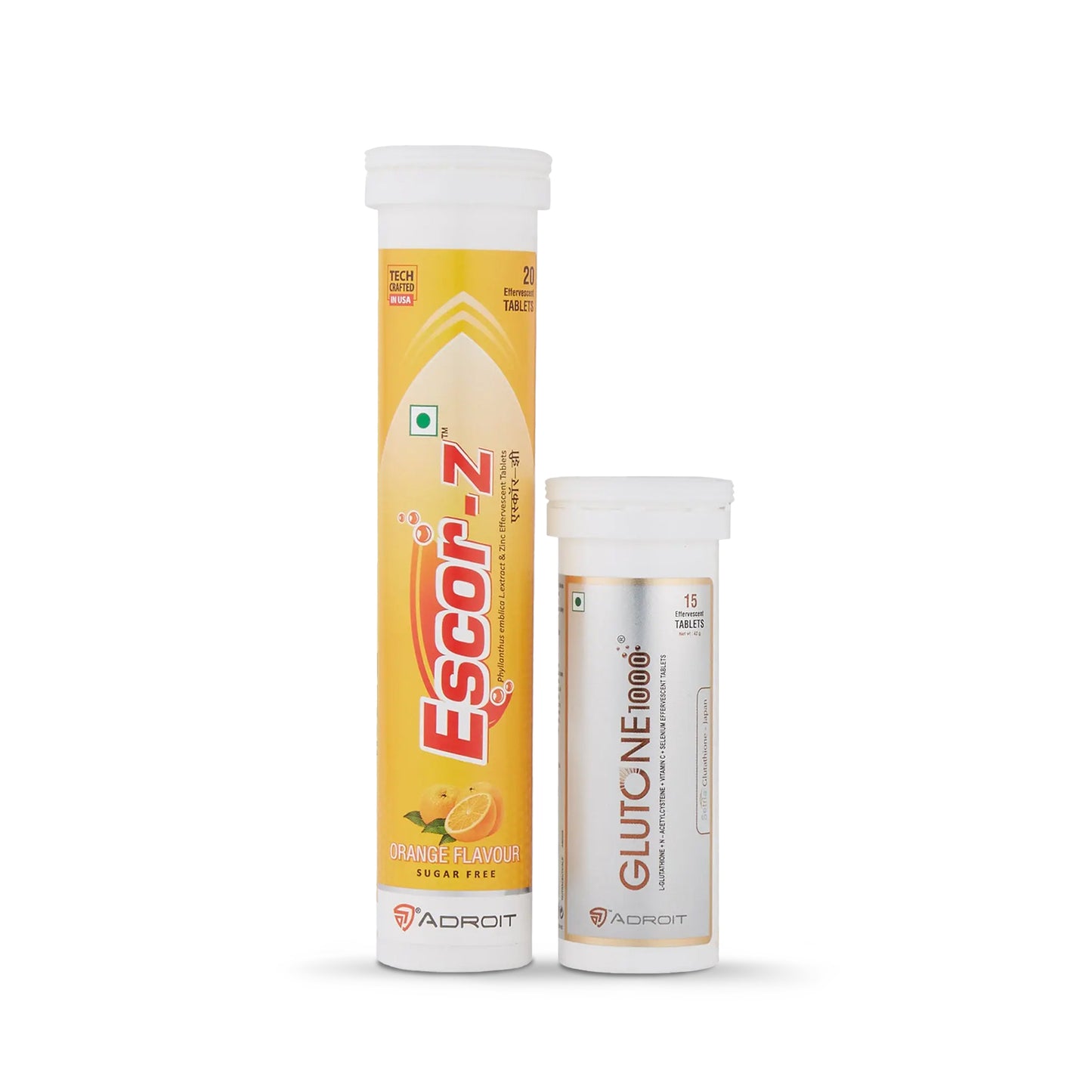 Skin Glow Combo Glutone 1000 含 Escor Z（橙味）- 4 件装