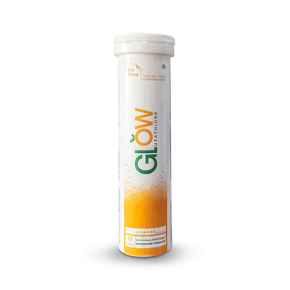 GlowGlutathione Effervescent - Orange, 15 Tablets
