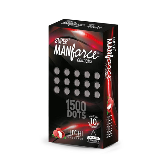 Manforce Litchi 1500 Dots Condoms, 10 Pieces