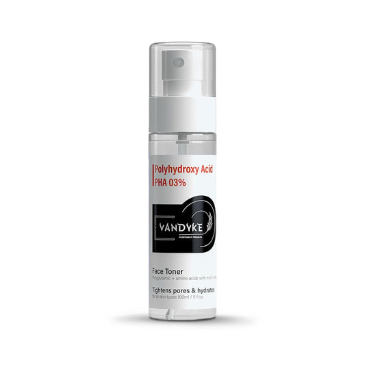 Vandyke 3% PHA Face Toner For Oily Skin Pore Tightening, Mild Exfoliating Men & Women, 100ml