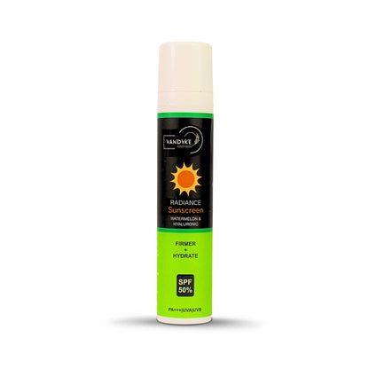 Vandyke Radiance Sunscreen SPF 50 PA+++ with Watermelon & Hyaluronic, 50gm