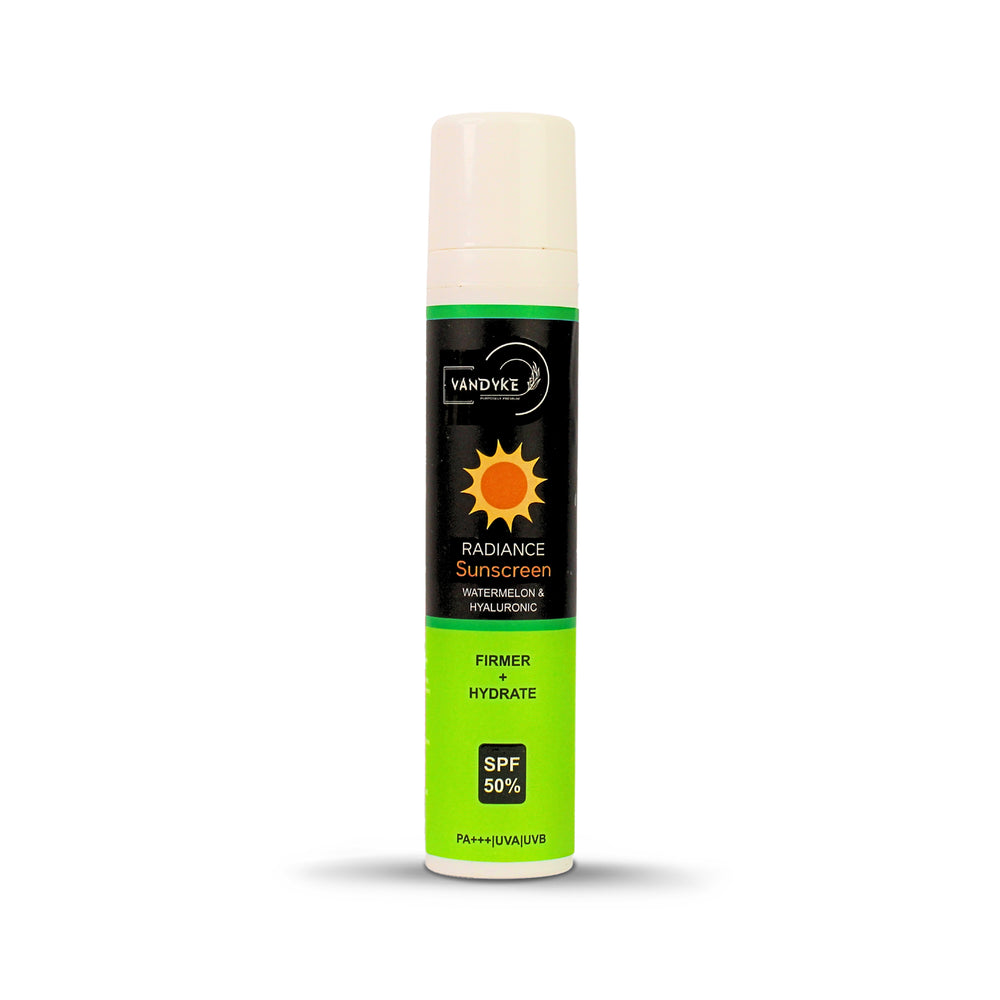 Vandyke Radiance Sunscreen SPF 50 PA+++ with Watermelon & Hyaluronic, 50gm