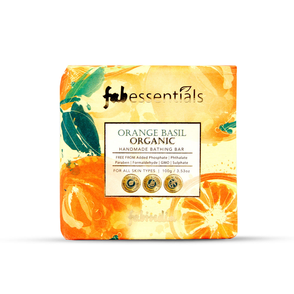 Bar Mandi Buatan Tangan Organik Fabessentials Orange Basil, 100gm