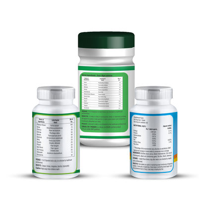 Zenius Digestive Care Kit (Digestive Care, 60 Capsules & Fiber Tablets, 60s & Stomach 3 in 1 Powder, 100gm)