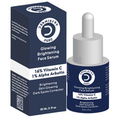 Dermistry Pure 16% Vitamin C 1% Alpha Arbutin Skin Light Bright Glowing Spot Corrector Face Serum, 30ml