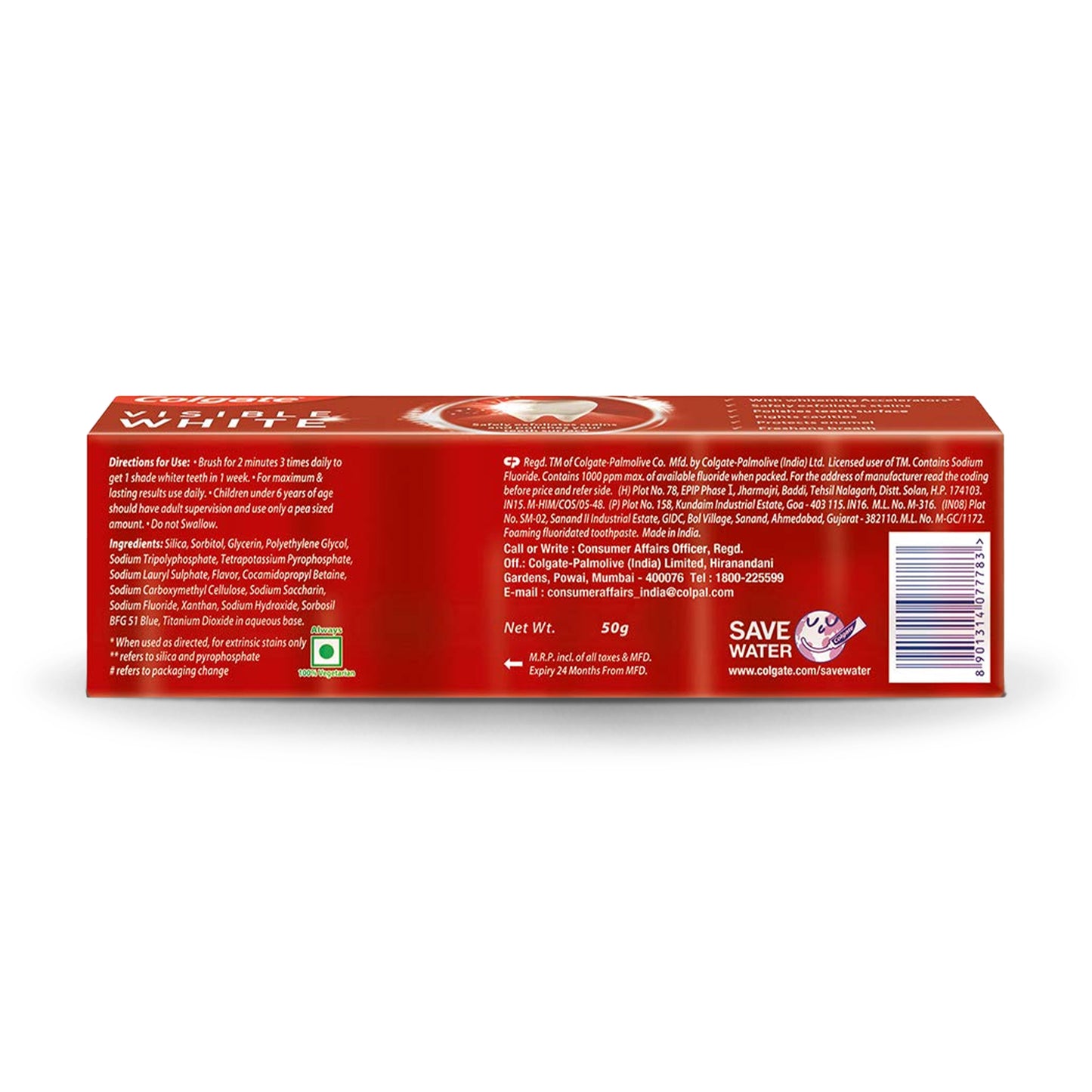 Colgate Visible White Teeth Whitening Toothpaste, 50gm