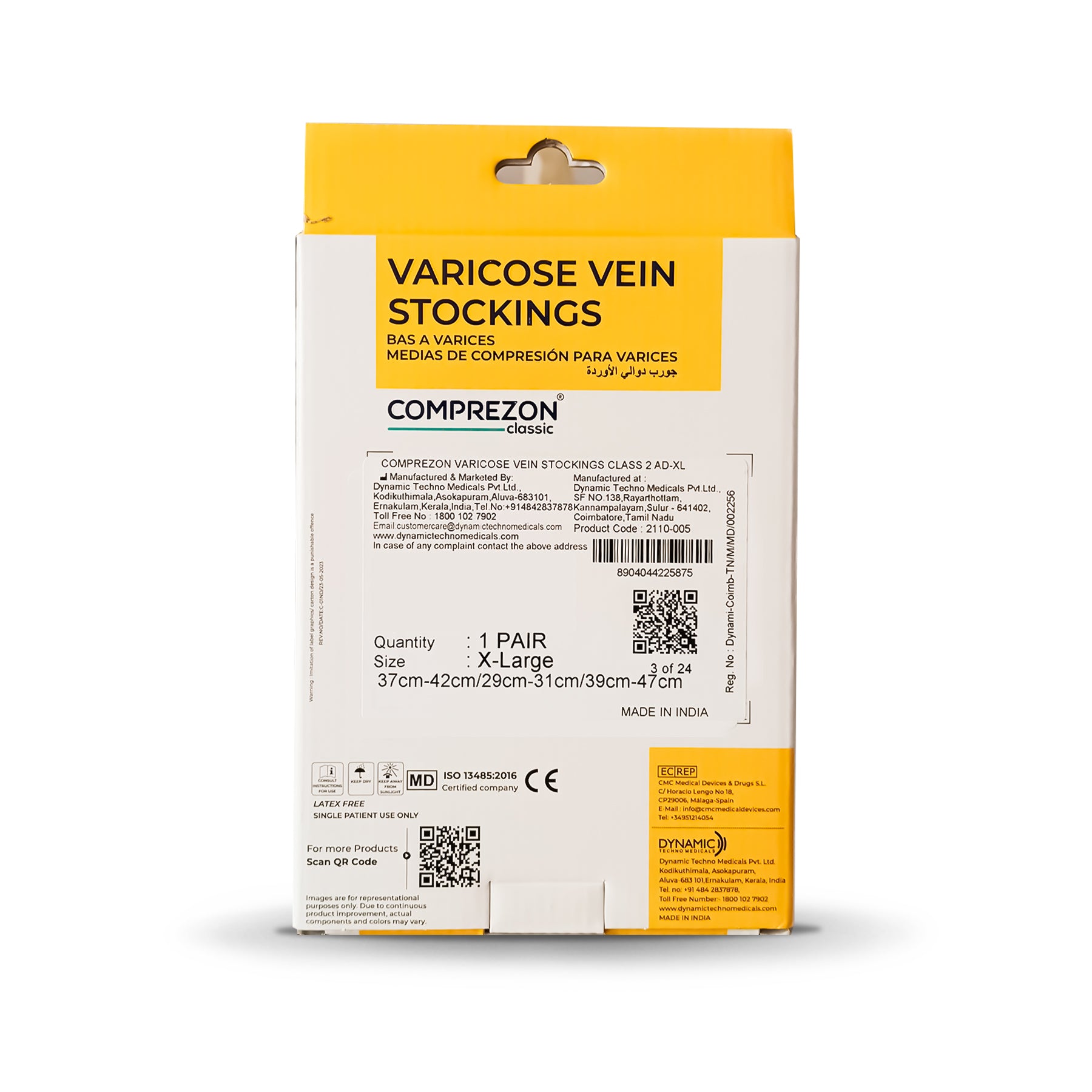 Comprezon Classic Varicose Vein Stockings Class 2 Below Knee (M)